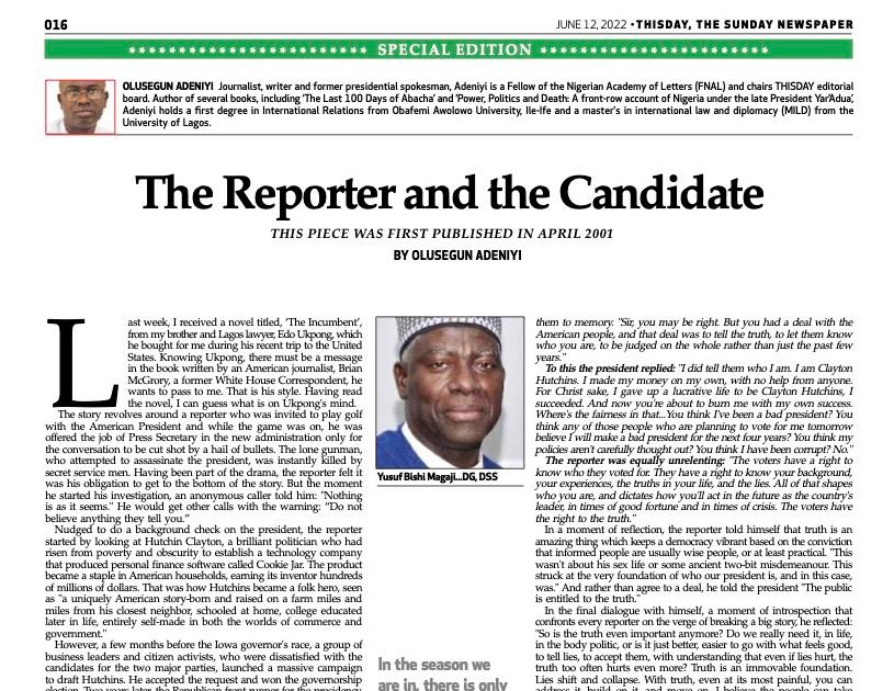The Reporter and the Candidate