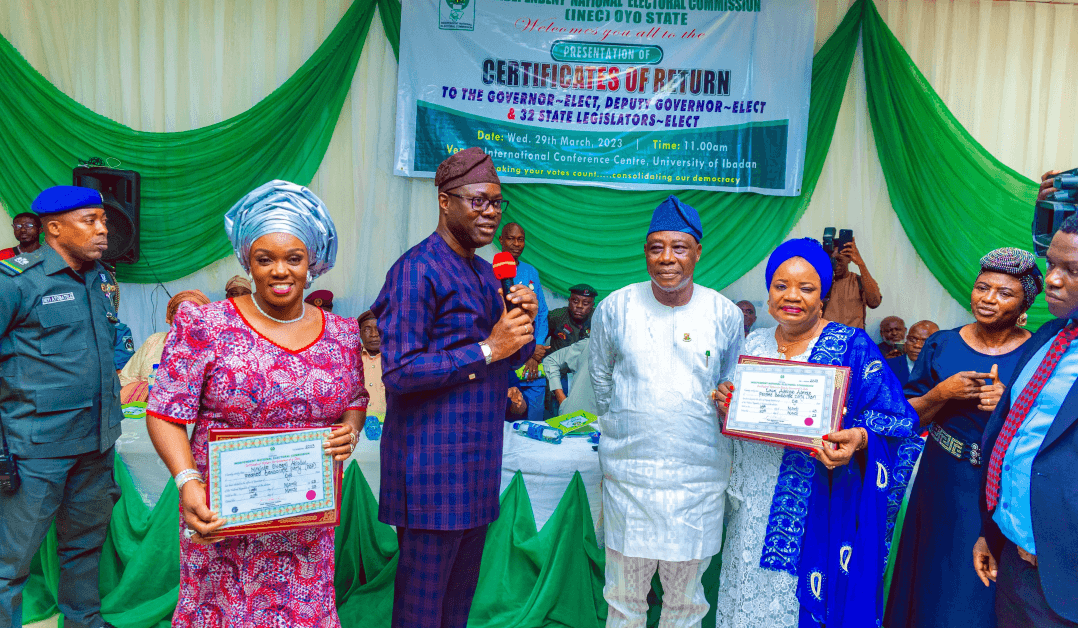 Makinde, Deputy, Oyo Assembly Members-elect Receive Certificates of Return